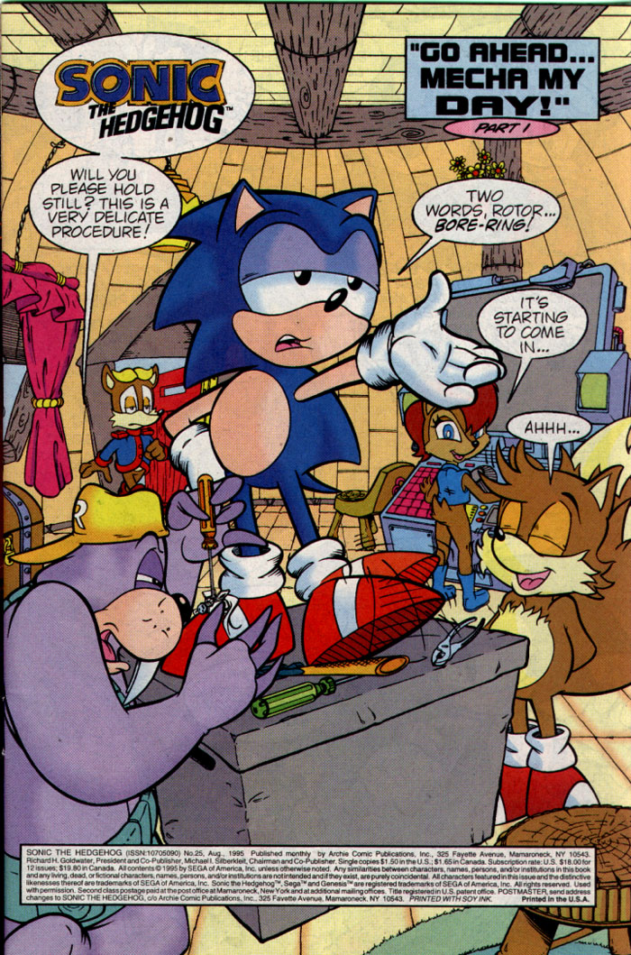 Sonic - Archie Adventure Series August 1995 Page 1